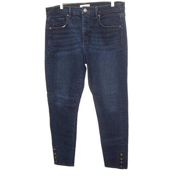 LOFT Denim - Loft Crop Skinny Jeans With Ankle Buttons Size 12